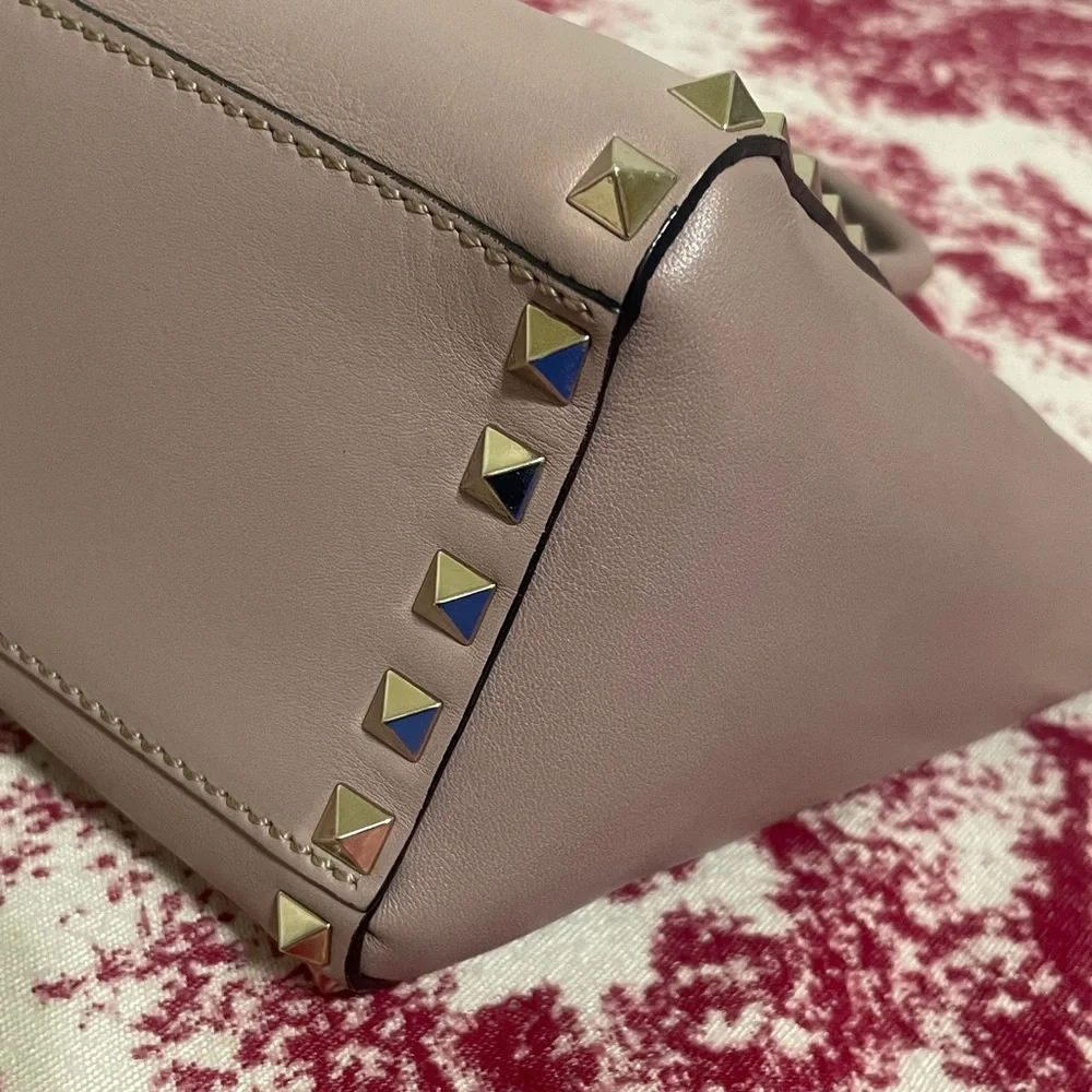 Valentino Garavani Studded Taupe Crossbody Bag - Picture 10 of 14